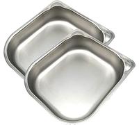 Pet Mate Stainless Steel Bowl Inserts X 2 For C100 & C200 Automatic Pet Feeders