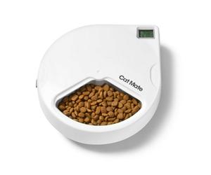 Cat Mate Three-Meal Automatic Pet Feeder With Digital Timer White C300