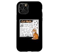 Cat Math Physics Equations Blackboard Funny Tabby Cat Case for iPhone 11 Pro