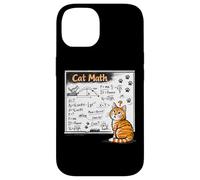 Cat Math Physics Equations Blackboard Funny Tabby Cat Case for iPhone 14