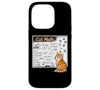Cat Math Physics Equations Blackboard Funny Tabby Cat Case for iPhone 14 Pro