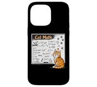 Cat Math Physics Equations Blackboard Funny Tabby Cat Case for iPhone 14 Pro Max