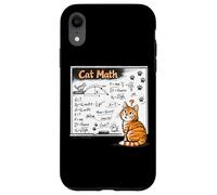 Cat Math Physics Equations Blackboard Funny Tabby Cat Case for iPhone XR