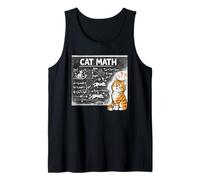 Cat Math Physics Equations Blackboard Funny Tabby Cat Lover Tank Top