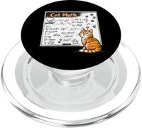 Cat Math Physics Equations Blackboard Funny Tabby Cat PopSockets PopGrip for MagSafe