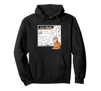 Cat Math Physics Equations Blackboard Funny Tabby Cat Pullover Hoodie