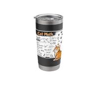 Cat Math Physics Equations Blackboard Funny Tabby Cat Stainless Steel Insulated Tumbler