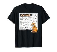 Cat Math Physics Equations Blackboard Funny Tabby Cat T-Shirt