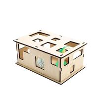 Cat Maze Toy,Wooden Multi- Peek And Toy Box | Interactive Enrichment, Scratching Board, Boredom Relief, Stimulates Indoor Cats Exploring Desire