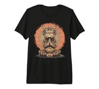Cat Meditation Zen Buddha Hindu Buddhist Spirituality Premium T-Shirt