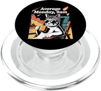 Cat Meme Average Monday 9AM Funny Sarcastic Back to Work PopSockets PopGrip for MagSafe