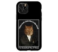 Cat Meme In My Head I've Scratched You 3 Times Funny Cat Case for iPhone 11 Pro