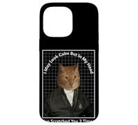Cat Meme In My Head I've Scratched You 3 Times Funny Cat Case for iPhone 14 Pro Max
