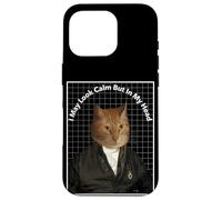 Cat Meme In My Head I've Scratched You 3 Times Funny Cat Case for iPhone 16 Pro