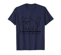 Cat Meme Tee Sad Tired Lazy Cat Funny Joke I Need Ibuprofen T-Shirt