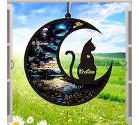 Cat Memorial Ornament,Personalized Name and Cat Breed,Gift for Cat Lovers Grieving the Loss of a Pet Ornament,5.4 Inch Colorful Acrylic Ornament