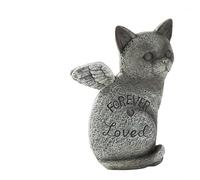 Cat Memorial Statue - Angel Cat Figurine with Wings | Forever Loved Resin Pet Grave Marker | Sympathy Gift for Loss of Cat, Remembrance Stone for Garden & Home, Pet Loss Bereavement Keepsake