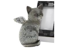 Cat Memorial Stone Resin Weatherproof Cat Memorial Grave Stone Statue