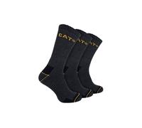CAT Footwear Mens 3 Pack Real Work Socks with Cushioned Heel & Toe - 6-9 UK - Charcoal