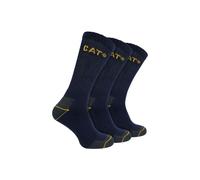 CAT 3 Pairs Mens Real Work Socks - 6-9 - Navy