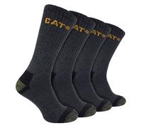Cat Mens 4 Pack Premium Cotton Work Socks - Grey - Size UK 6-9