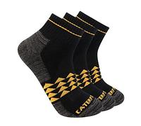 Cat Men's Half Cushioned Quarter Socks, Black, XX-Large