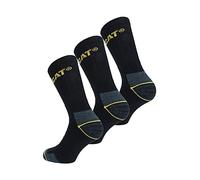 Caterpillar Mens Workwear Three Pack Crew Socks Black 11