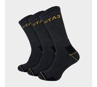 CAT Footwear Mens 3 Pack Real Work Socks with Cushioned Heel & Toe - 6-9 UK - Charcoal