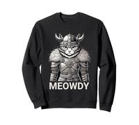 Cat Meowdy Nordic Viking For Moody Women Girl Cat Lover Sweatshirt