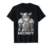 Cat Meowdy Nordic Viking for Moody Women Girl Cat Lover T-Shirt