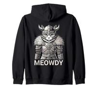 Cat Meowdy Nordic Viking For Moody Women Girl Cat Lover Zip Hoodie