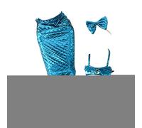Cat Mermaid Costume | Dog Cosplay Costume with Bow Headband and Halter Neck Top - Kitten Outfit for Puppy and Cats, Creative Funny Photo Props
