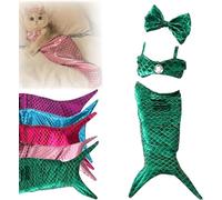Cat Mermaid Costume,Mermaid Costume for a Small Dog or Cat,Mermaid Dog Costume,Mermaid Tail Pet Costume,Creative Funny Photo Props