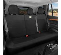 CAT MeshFlex Black Rear Seat Cover for Car - Durable Canvas & Mesh Design 60/40 Split Bench Protector for Cars, Trucks & SUVs - Back Seat Cover for Rear Bench - Interior Car Accessory