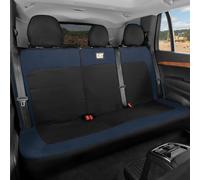 CAT MeshFlex Blue & Black Rear Seat Cover for Car - Durable Canvas & Mesh Design 60/40 Split Bench Protector for Cars, Trucks & SUVs - Back Seat Cover for Rear Bench - Interior Car Accessory