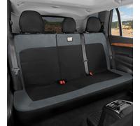 CAT MeshFlex Charcoal & Black Rear Seat Cover for Car - Durable Canvas & Mesh Design 60/40 Split Bench Protector for Cars, Trucks & SUVs - Back Seat Cover for Rear Bench - Interior Car Accessory