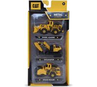 CatToysOfficial | Construction Die Cast Metal 3 pack vehicles | Steam Roller/Excavator/Wheel Loader Toys & Gifts For Ages 3+
