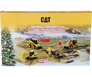 CAT Micro Advent Calendar I With 5 Metal CAT Construction Toys I Motion Sand I Surprise Tools I Christmas Calendar for Boys, Girls and Adults from 6 Years I 24 Days of Gifts