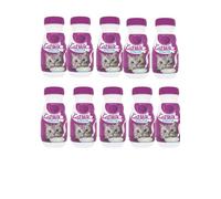 Cat Milk Treat 200ml Pack of 10 Kitten Pet Food Age 6weeks+ Calcium for Strong Bones Teeth Care Vitamins Minerals with Welari Thank You Card | (10pack) (2000ml)