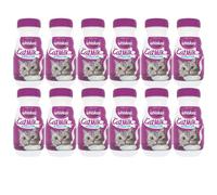Cat Milk Treat 200ml Pack of 12 Kitten Pet Food Age 6weeks+ Calcium for Strong Bones Teeth Care Vitamins Minerals with Welari Thank You Card | (12pack) (2400ml)