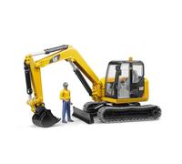 cat Minibagger mit Bauarbeiter