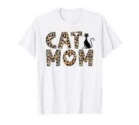 Cat Mom Cheetah Print Design Love Cats Kittens Animal T-Shirt