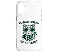 Cat Mom Crazy Mommy Cat Dad Feline Guy Attitude Design Case for iPhone 16 Plus