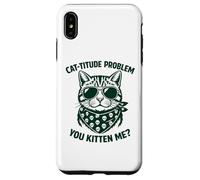 Cat Mom Crazy Mommy Cat Dad Feline Guy Attitude Design Case for iPhone XS Max