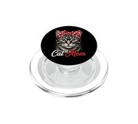 Cat Mom - Cute Funny Kitten Lover Kitty Retro Women Cat Mom PopSockets PopGrip for MagSafe