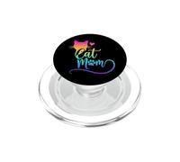 Cat Mom - Cute Funny Kitten Lover Kitty Retro Women Cat Mom PopSockets PopGrip for MagSafe