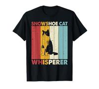 Cat Mom Dad Whisperer - Vintage Snowshoe Cat T-Shirt