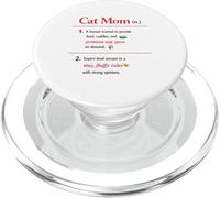 Cat Mom Definition Funny mothers day Pet Owner Humorous PopSockets PopGrip for MagSafe
