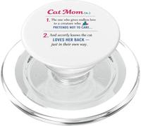 Cat Mom Dictionary definition Meaning Feline Lady mother day PopSockets PopGrip for MagSafe