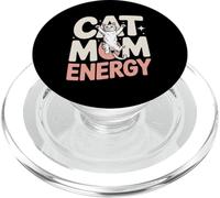Cat Mom Energy Cute PopSockets PopGrip for MagSafe